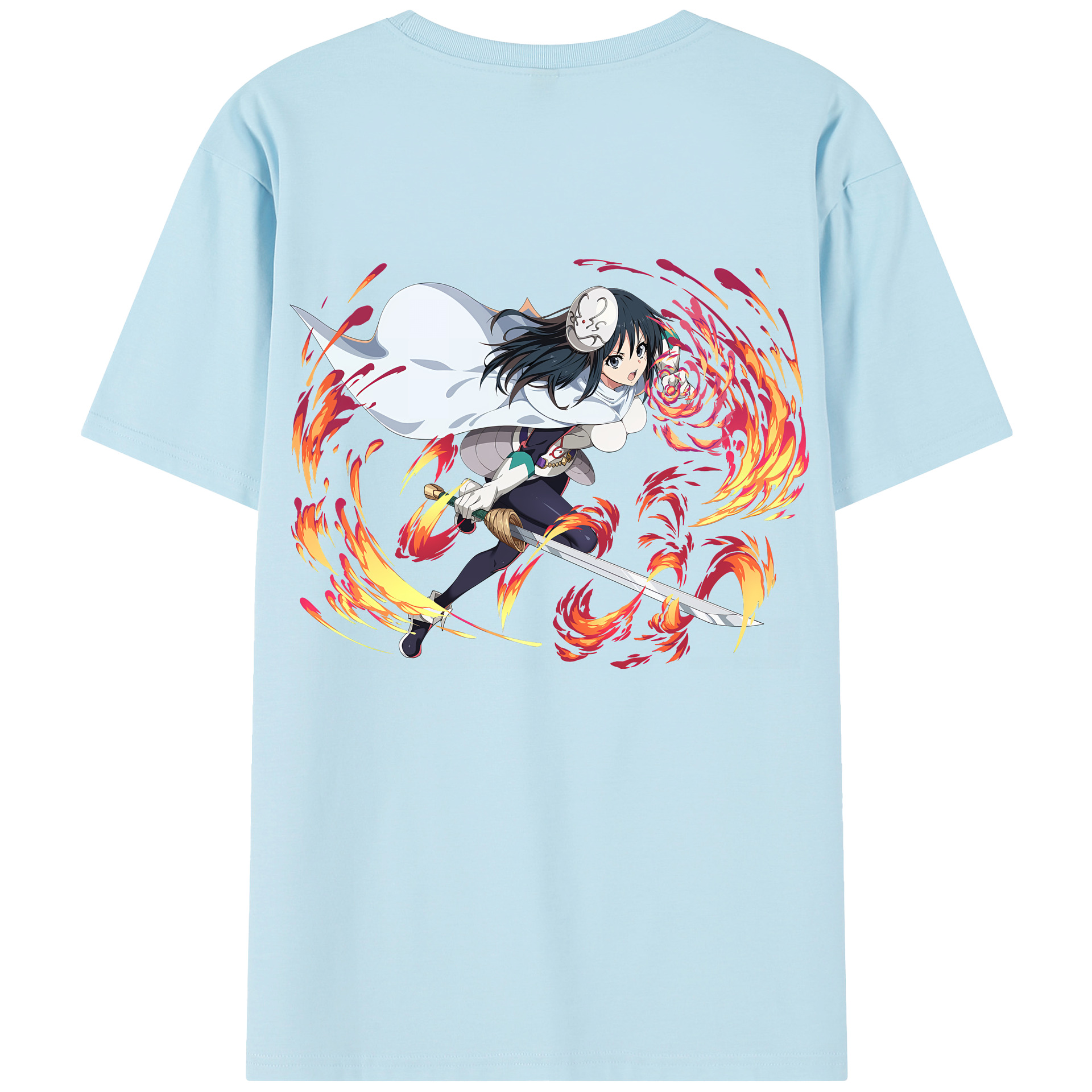 （画像用） 転スラ Regarding Reincarnated to Slime 綿100％半袖Tシャツ（背面プリント）